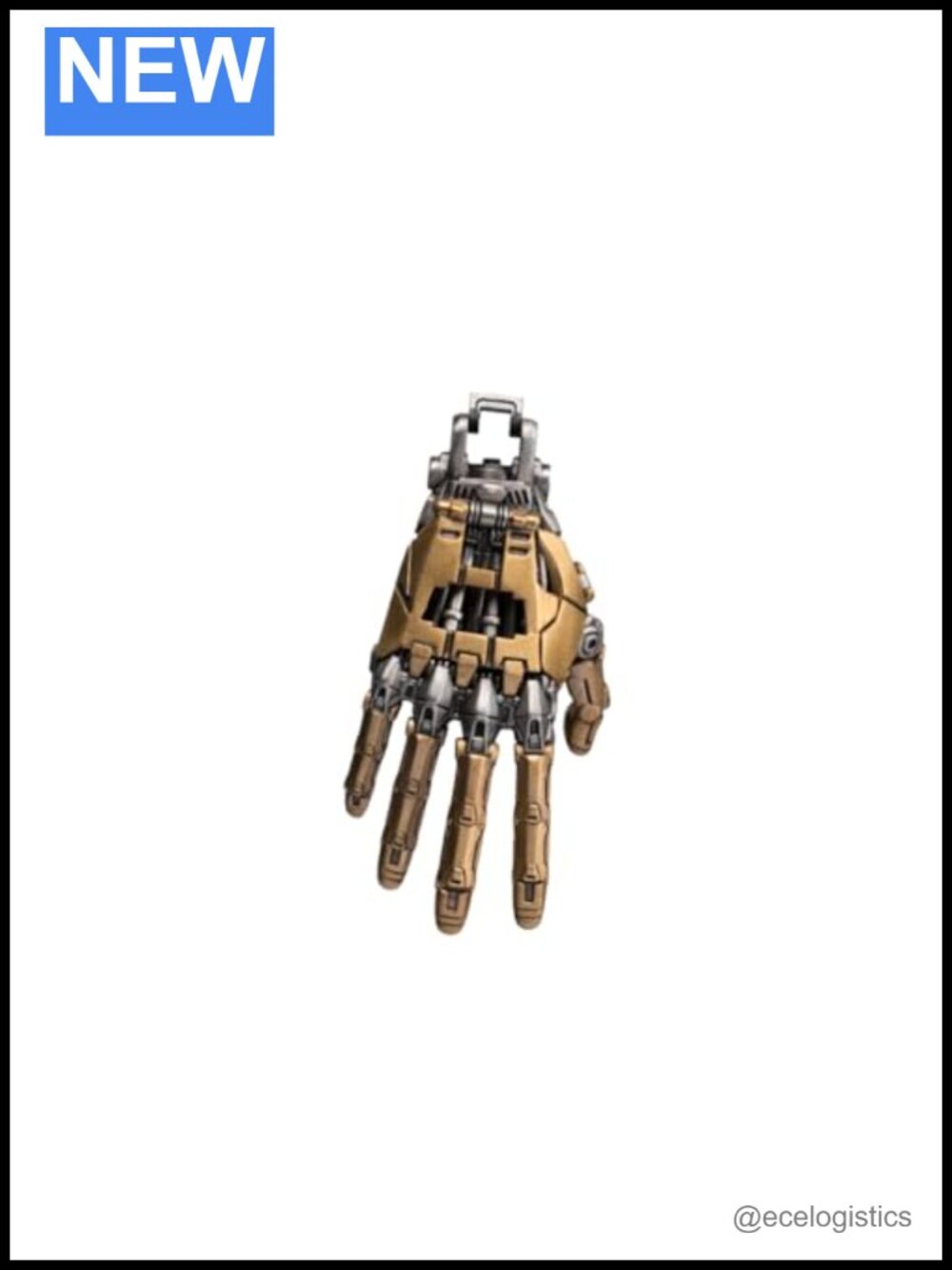 Mechanical Hand Pendant White Bronze Brass Movable Joint Necklace Charm